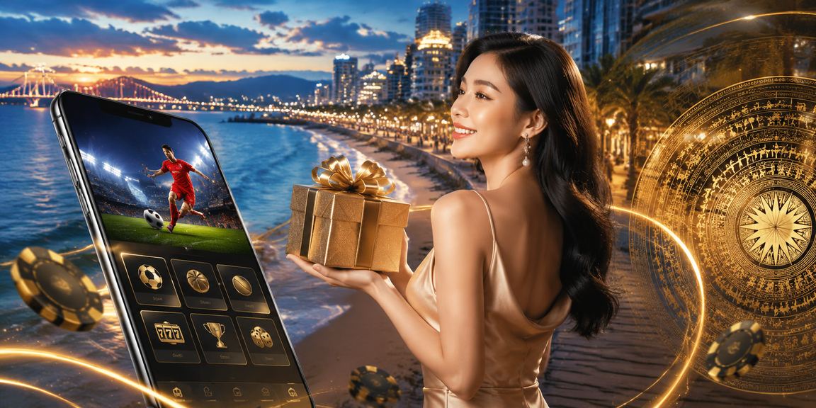 Người dùng Đà Nẵng xem tỷ lệ kèo thể thao trên điện thoại di động bên bờ biển